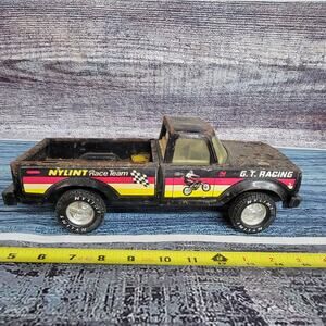 Vintage Nylint Pressed Steel GT racing pickup truck parts/repair black/yellow